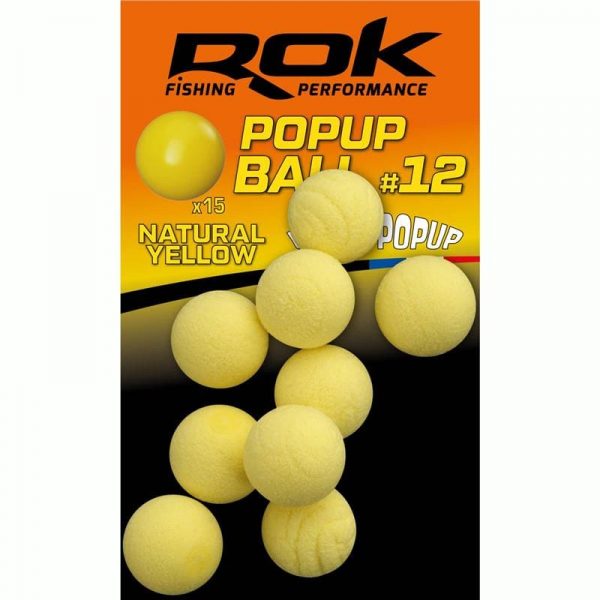 Gamme Appats Artificiel Pop Up Natural Yellow - Rok PopUp Ball #12