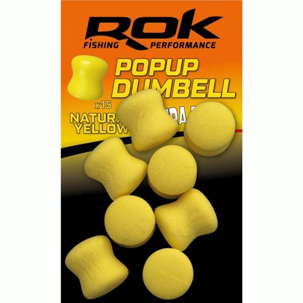 Gamme Appats Artificiel Pop Up Natural Yellow - Rok PopUp Dumbell
