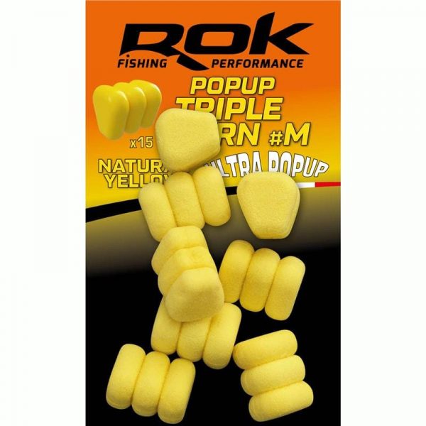 Gamme Appats Artificiel Pop Up Natural Yellow - Rok PopUp TripleCorn